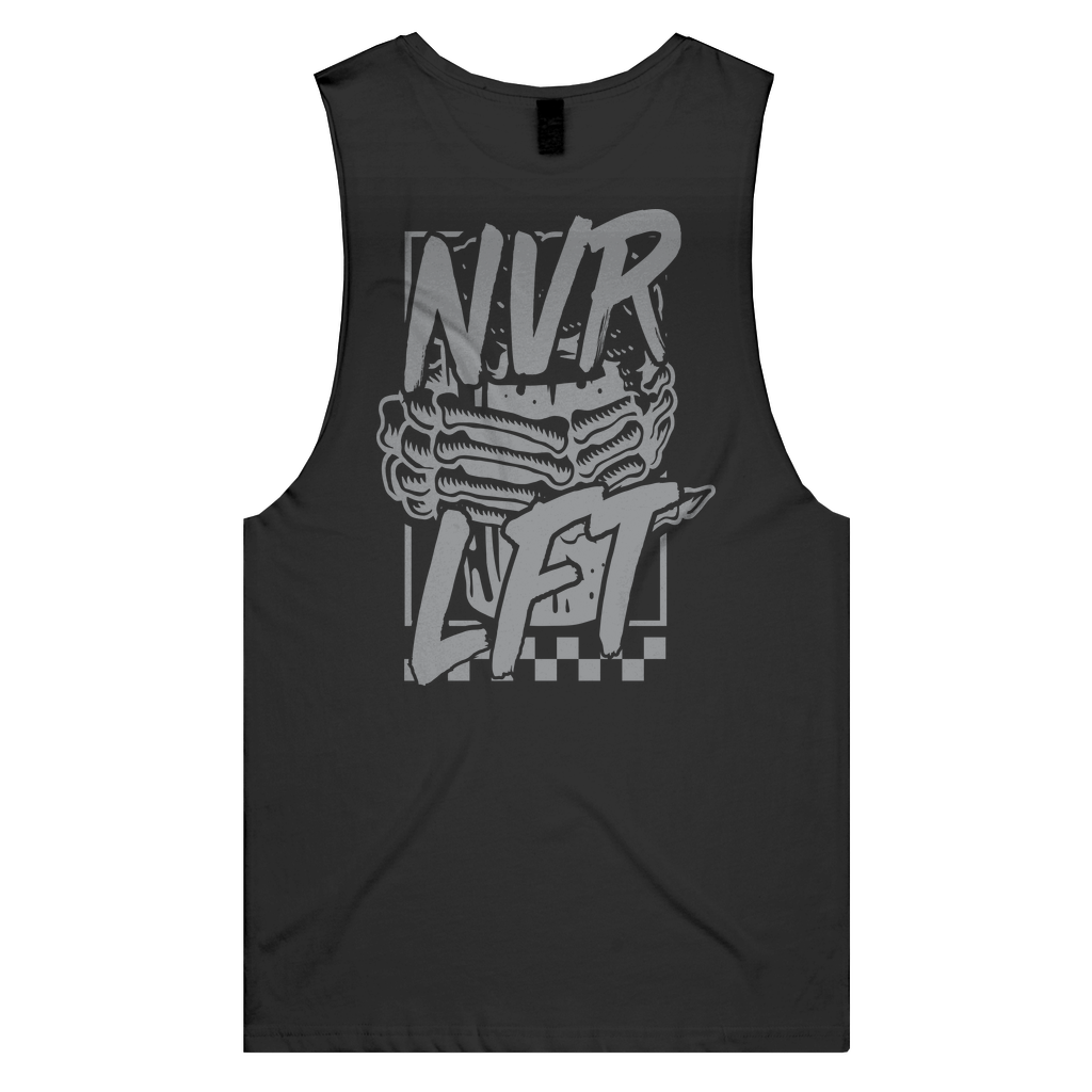 NVRLFT Drinking Team (Grey) Muscle Tee