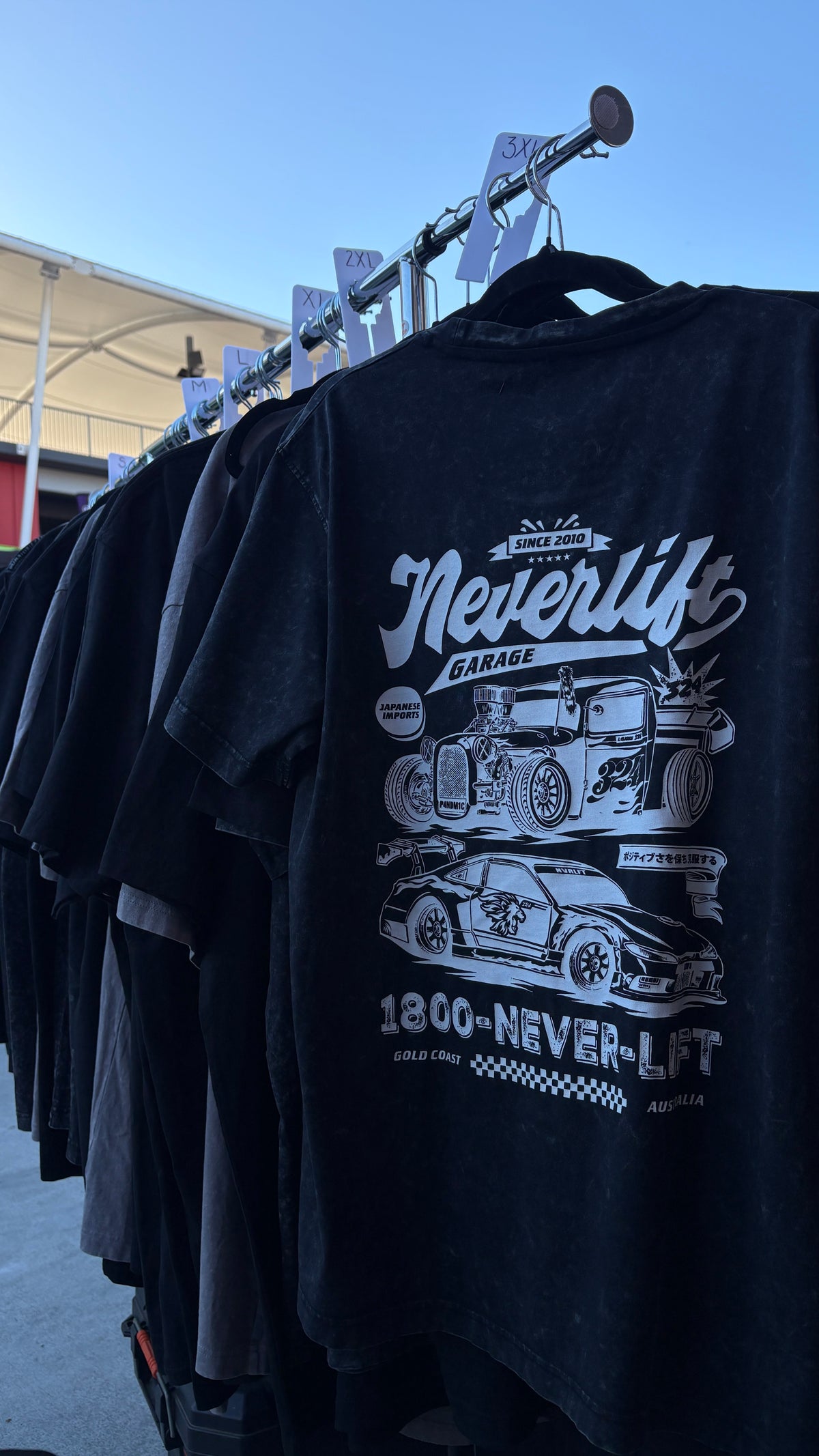 NeverLift Garage Unisex Tee - Black Stonewash