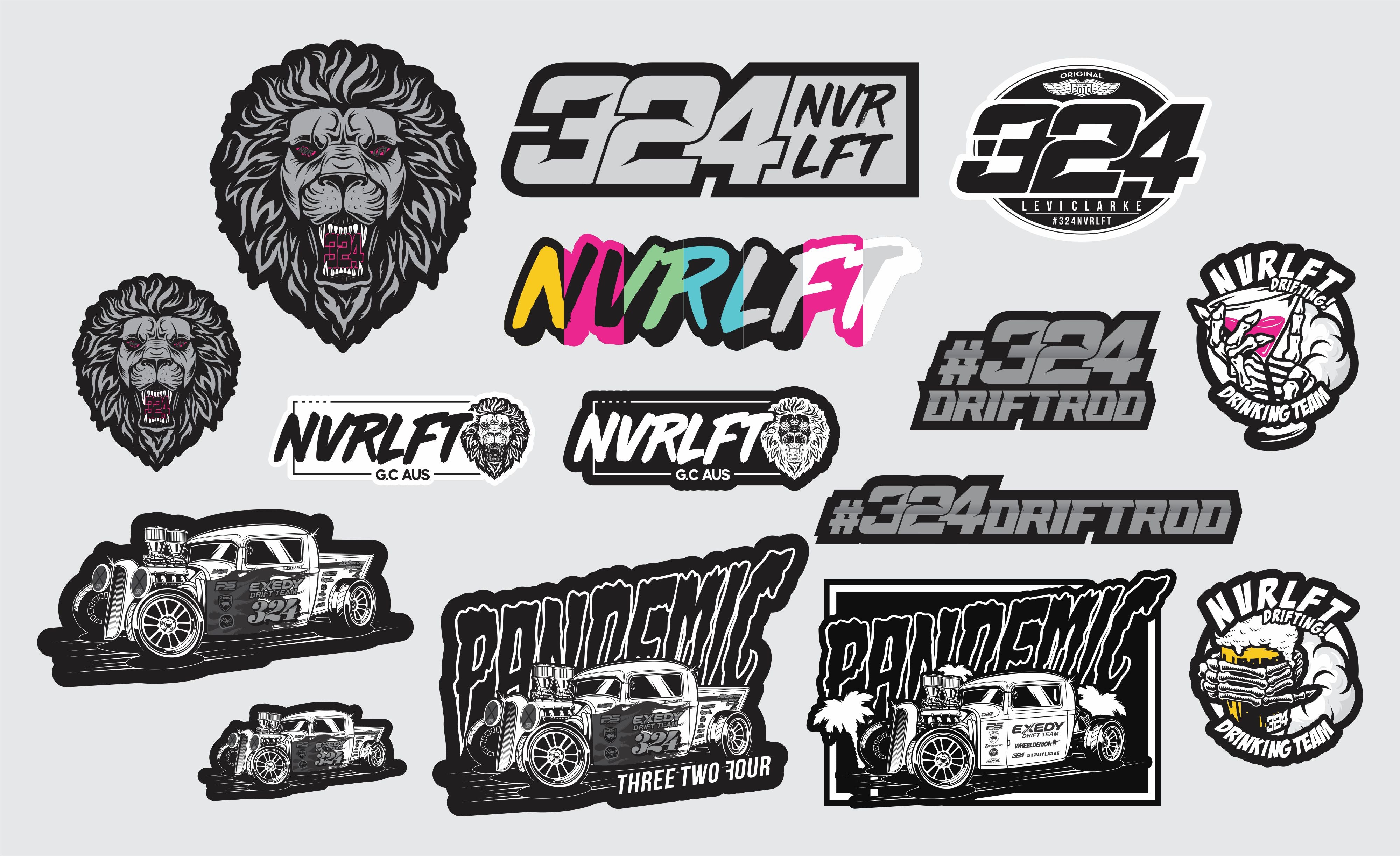 324 Sticker Pack – NVRLFT